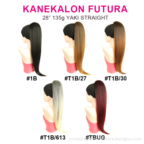 Ponytails Yaki Straight Afro Kinky Drawstring Synthetic Natural Hair Ponytail For Black Women Hair Extension Ponytail